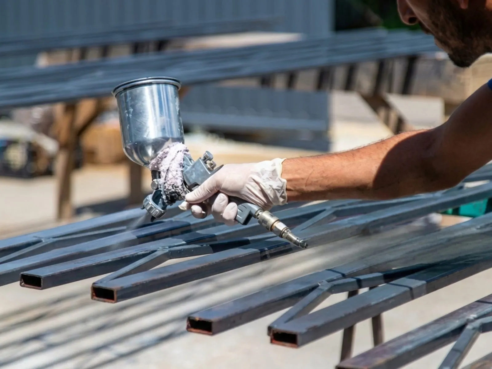Refinished architectural metal in Miami