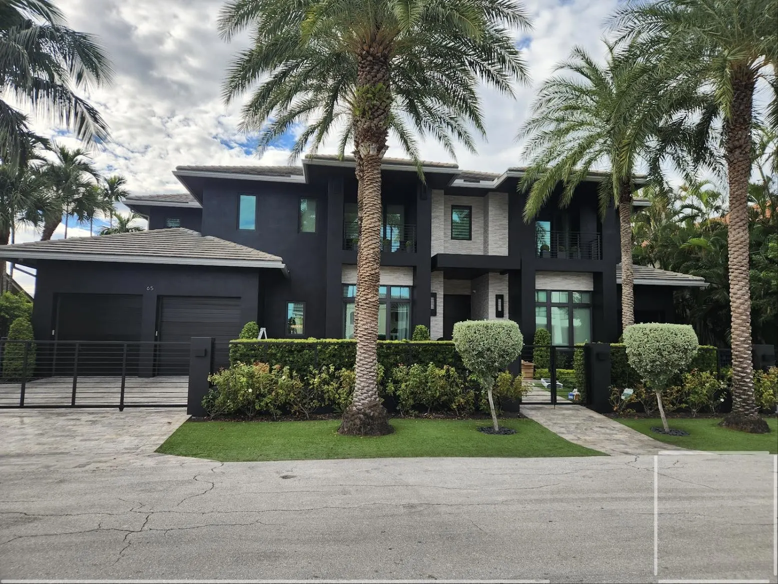 Repainted modern two-story home in Fort Lauderdale