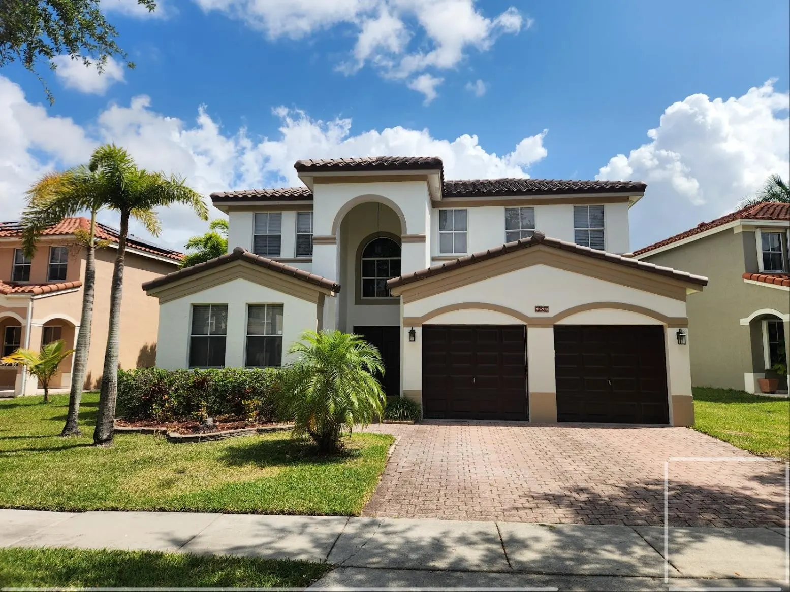 Repainted two-story Mediterranean home